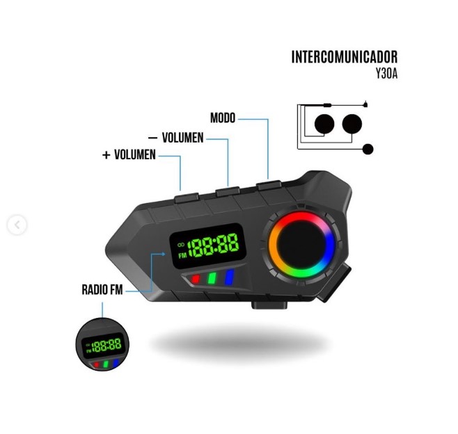 INTERCOMUNICADOR PARA MOTO Y30A
